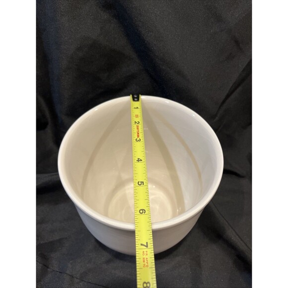 Smith & Hawken Off-White Ceramic Pottery Flower Planter Portugal Made 6.25”X6.5 - Picture 10 of 10